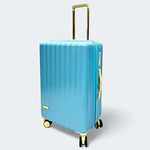 Light Weight Spinner Luggage With Stylish Zipper Design 8032 Blue Color