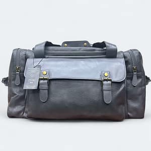 Premium Gray Two Person Travel Bag with Strong Zipper