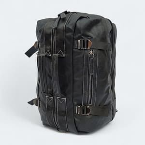 Multifunctional Premium Artificial Leather Backpack/Travel Bag Black 969