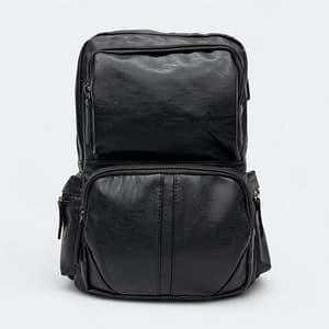 Super Artificial Leather collection Laptop Backpack . Model - 15302 Black
