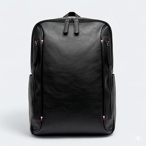 High Quality Artificial Leather Laptop Backpack 1560 Black