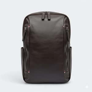 High Quality Artificial Leather Laptop Backpack . Model - 1560 Chocoale