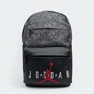 High Quality Nylon Fabric Air Jordan Backpack Black 7626