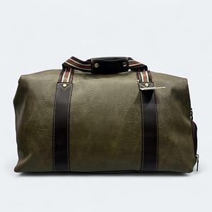 Classic Artificial Leather Weekend Travel Bag 3381 Green