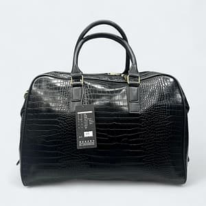 Classic Design Leather look Travel Bag 3690 Black
