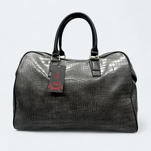 Classic Design Leather look Travel Bag 3690 Grey