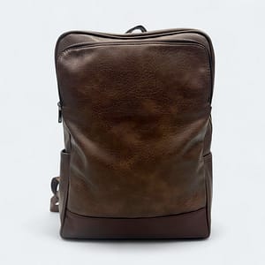 Modern Artificial Leather Backpack 3511 chocolate
