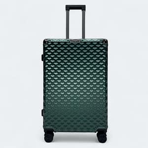 Premium Hard Shell Luggage Strong , Glossy Patty Green