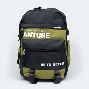 Kids School Backpack With Laptop Chamber SCB 103 Olive Green