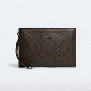 Travel Friendly Coach Brand Hand Bag Brown